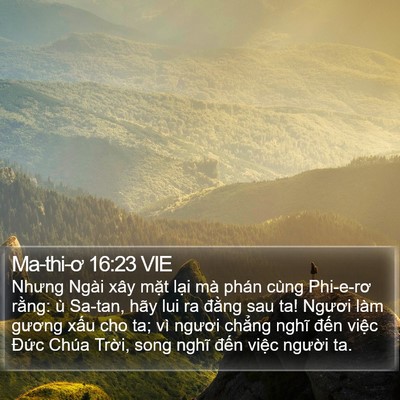 Ma-thi-ơ 16:23 VIE Bible Verse Image
