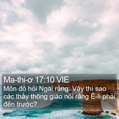 Ma-thi-ơ 17:10 VIE Bible Verse Image