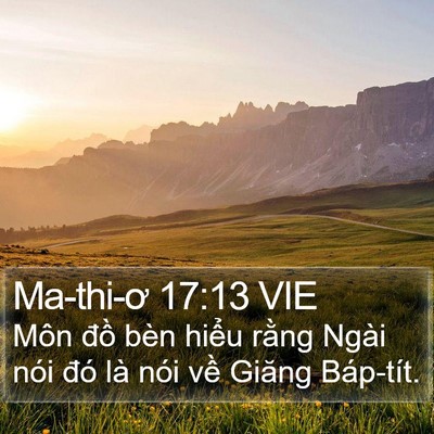 Ma-thi-ơ 17:13 VIE Bible Verse Image