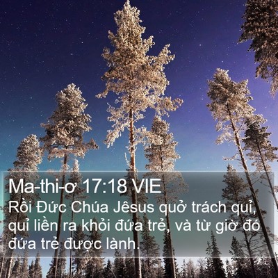 Ma-thi-ơ 17:18 VIE Bible Verse Image