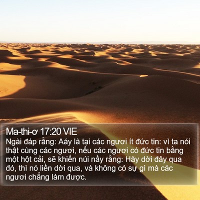 Ma-thi-ơ 17:20 VIE Bible Verse Image