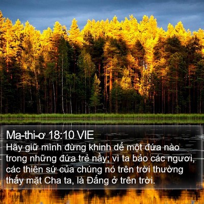 Ma-thi-ơ 18:10 VIE Bible Verse Image