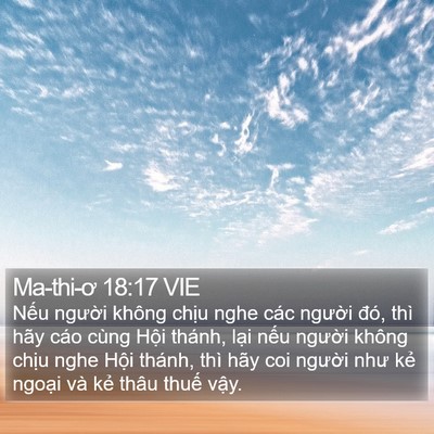 Ma-thi-ơ 18:17 VIE Bible Verse Image
