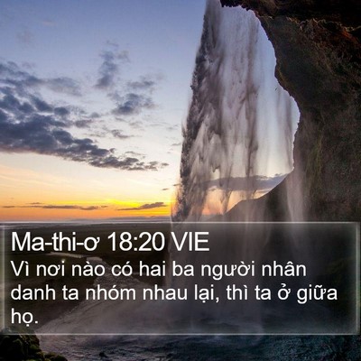 Ma-thi-ơ 18:20 VIE Bible Verse Image