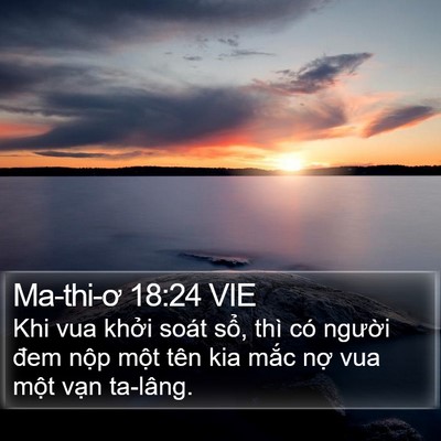 Ma-thi-ơ 18:24 VIE Bible Verse Image
