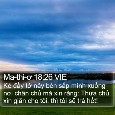 Ma-thi-ơ 18:26 VIE Bible Verse Image