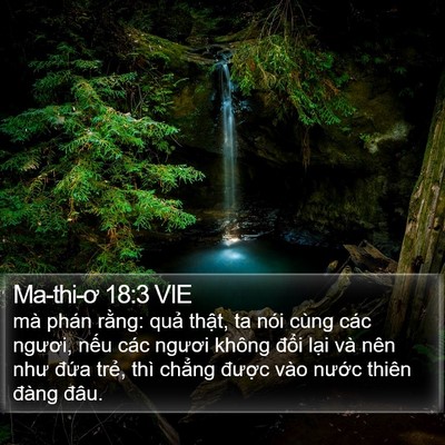 Ma-thi-ơ 18:3 VIE Bible Verse Image