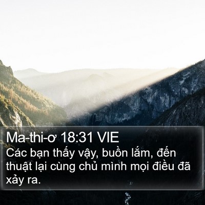 Ma-thi-ơ 18:31 VIE Bible Verse Image