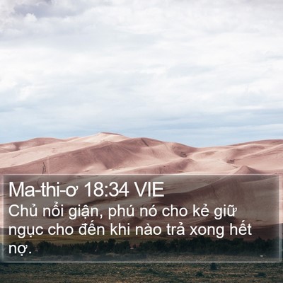 Ma-thi-ơ 18:34 VIE Bible Verse Image