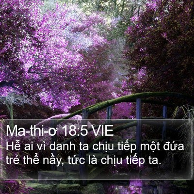 Ma-thi-ơ 18:5 VIE Bible Verse Image