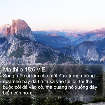 Ma-thi-ơ 18:6 VIE Bible Verse Image