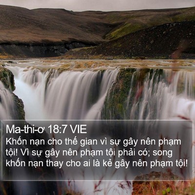Ma-thi-ơ 18:7 VIE Bible Verse Image