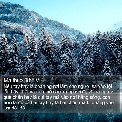 Ma-thi-ơ 18:8 VIE Bible Verse Image