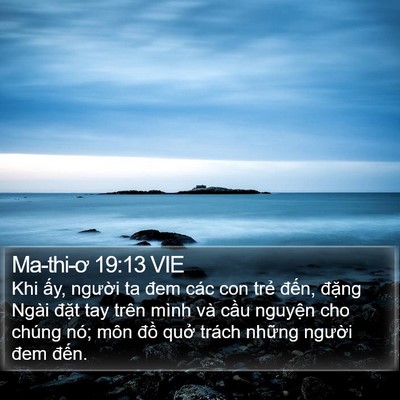 Ma-thi-ơ 19:13 VIE Bible Verse Image
