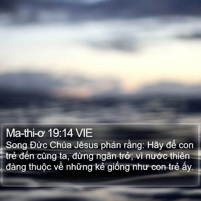Ma-thi-ơ 19:14 VIE Bible Verse Image
