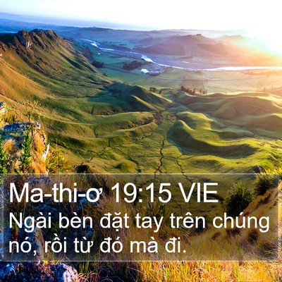 Ma-thi-ơ 19:15 VIE Bible Verse Image