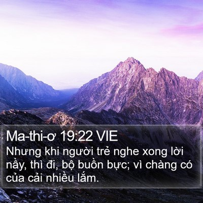 Ma-thi-ơ 19:22 VIE Bible Verse Image