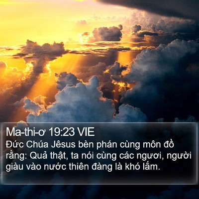 Ma-thi-ơ 19:23 VIE Bible Verse Image