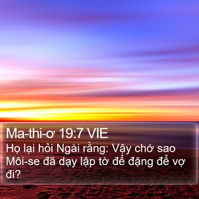 Ma-thi-ơ 19:7 VIE Bible Verse Image