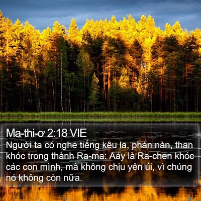 Ma-thi-ơ 2:18 VIE Bible Verse Image