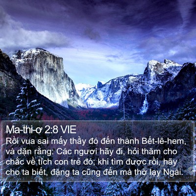 Ma-thi-ơ 2:8 VIE Bible Verse Image