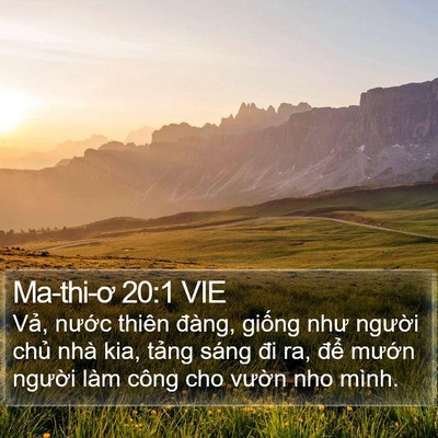 Ma-thi-ơ 20:1 VIE Bible Verse Image