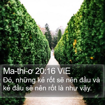 Ma-thi-ơ 20:16 VIE Bible Verse Image