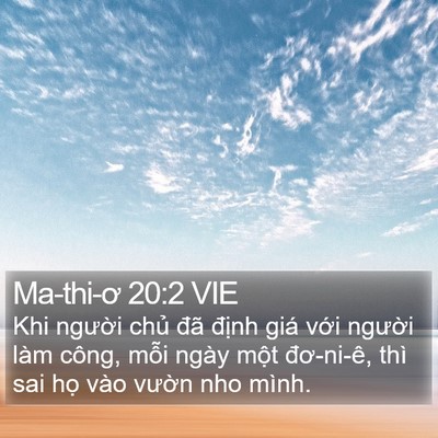 Ma-thi-ơ 20:2 VIE Bible Verse Image