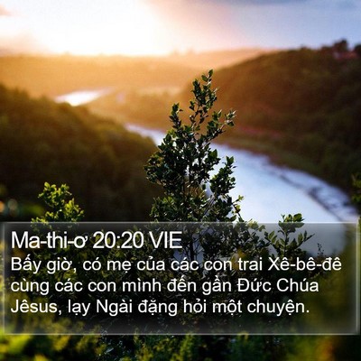 Ma-thi-ơ 20:20 VIE Bible Verse Image