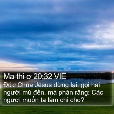 Ma-thi-ơ 20:32 VIE Bible Verse Image