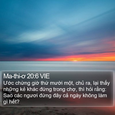 Ma-thi-ơ 20:6 VIE Bible Verse Image