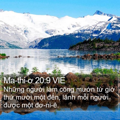 Ma-thi-ơ 20:9 VIE Bible Verse Image