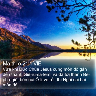 Ma-thi-ơ 21:1 VIE Bible Verse Image