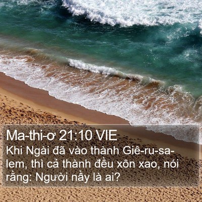 Ma-thi-ơ 21:10 VIE Bible Verse Image