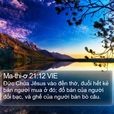 Ma-thi-ơ 21:12 VIE Bible Verse Image