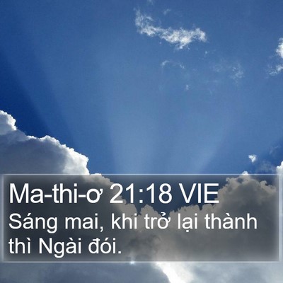 Ma-thi-ơ 21:18 VIE Bible Verse Image