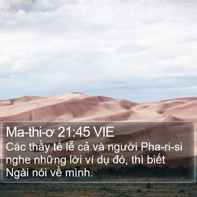Ma-thi-ơ 21:45 VIE Bible Verse Image