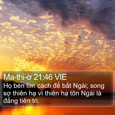Ma-thi-ơ 21:46 VIE Bible Verse Image