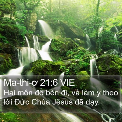 Ma-thi-ơ 21:6 VIE Bible Verse Image