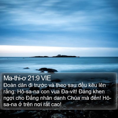 Ma-thi-ơ 21:9 VIE Bible Verse Image