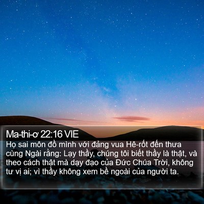 Ma-thi-ơ 22:16 VIE Bible Verse Image