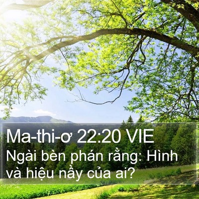 Ma-thi-ơ 22:20 VIE Bible Verse Image