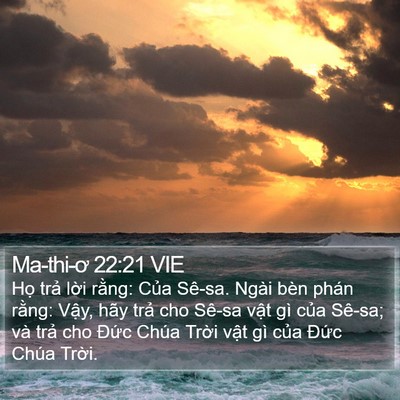 Ma-thi-ơ 22:21 VIE Bible Verse Image