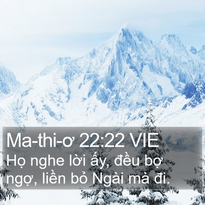 Ma-thi-ơ 22:22 VIE Bible Verse Image