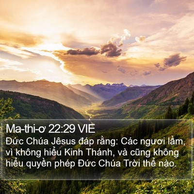Ma-thi-ơ 22:29 VIE Bible Verse Image