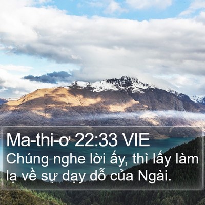 Ma-thi-ơ 22:33 VIE Bible Verse Image