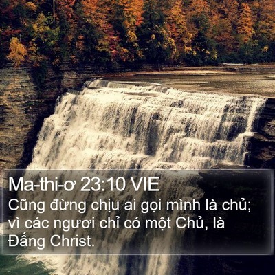 Ma-thi-ơ 23:10 VIE Bible Verse Image