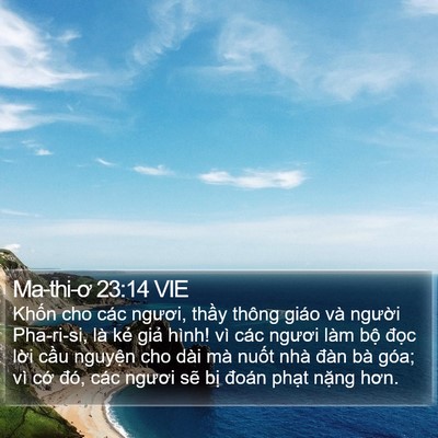 Ma-thi-ơ 23:14 VIE Bible Verse Image