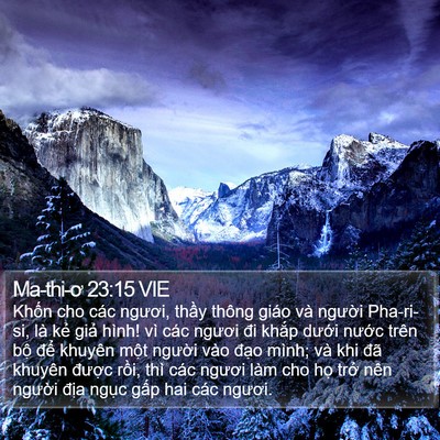 Ma-thi-ơ 23:15 VIE Bible Verse Image