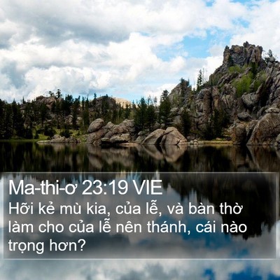 Ma-thi-ơ 23:19 VIE Bible Verse Image